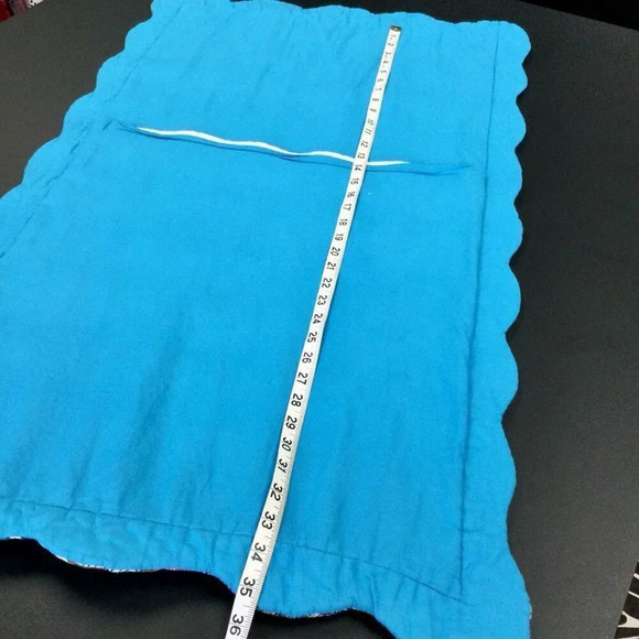 Vintage Floral Paisley Indian Striped Pillow Sham Scalloped Embroidered Border l - Picture 5 of 8